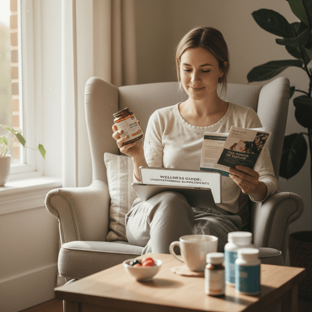 Customer learning about wellness product benefits